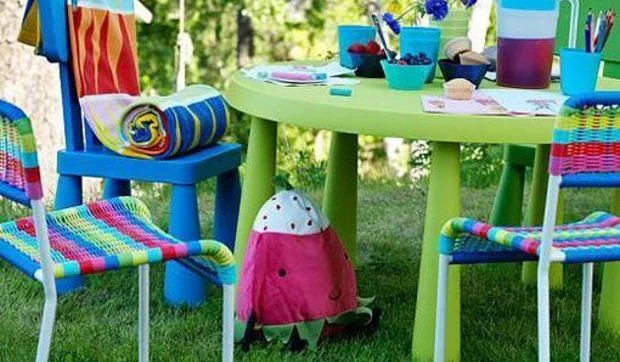 Muebles de jardín improvisados