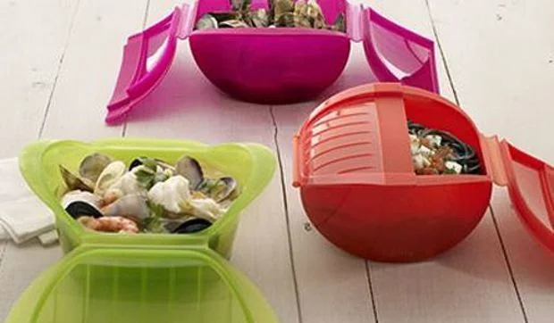 Ogya, olla para cocinar al microondas en un trix