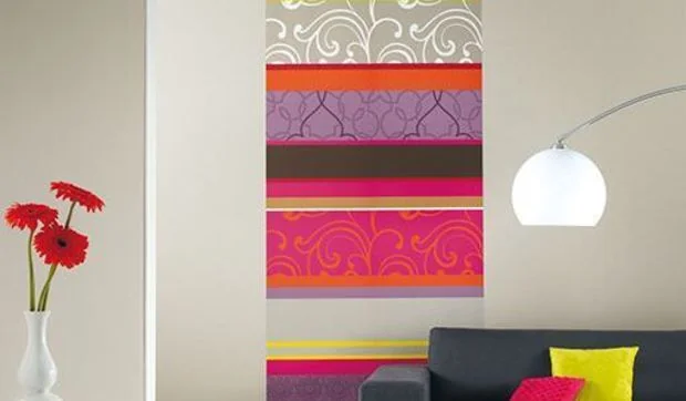 Papeles pintados de rayas vibrantes