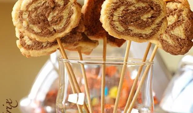 Piruletas de vainilla y chocolate