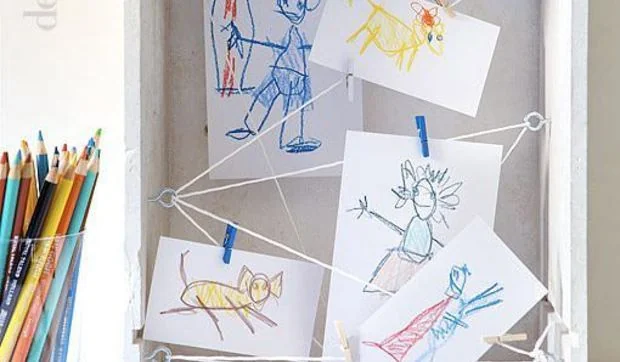 Portarretratos para los dibujos infantiles