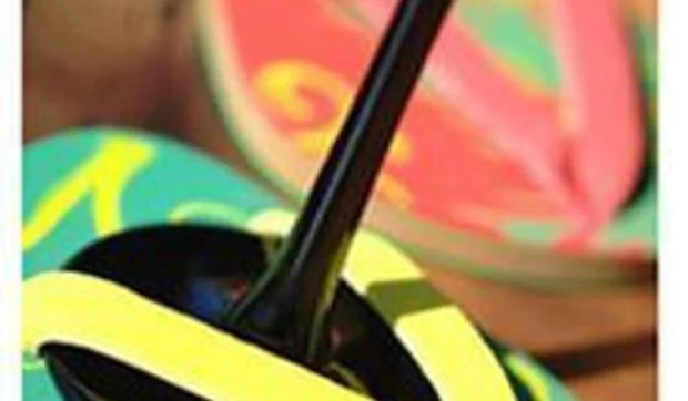 Posavasos en forma de chancla