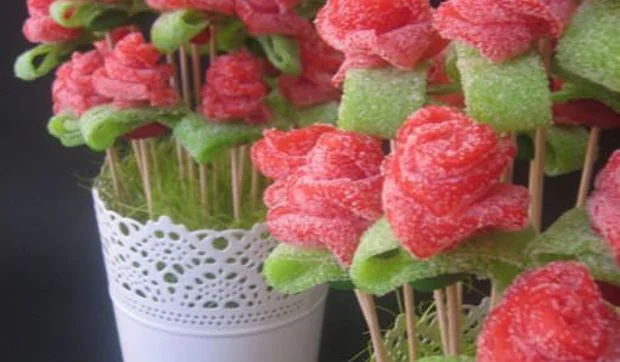 Rosas de regaliz que están ¡para comérselas!