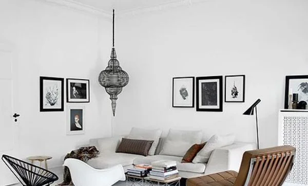 Salón de estilo nórdico