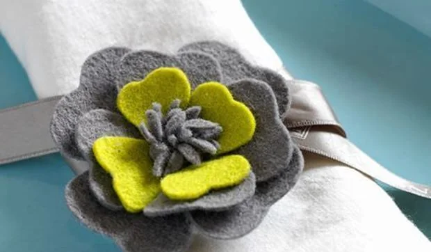 Servilleteros de fieltro 