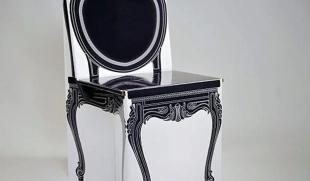 Silla victoriana en cartón reciclado