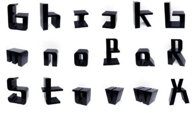 Sillas con forma de letras