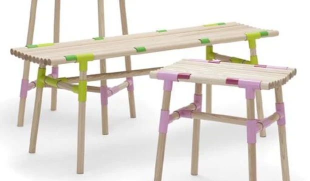 Taburetes inspirados en el croquet