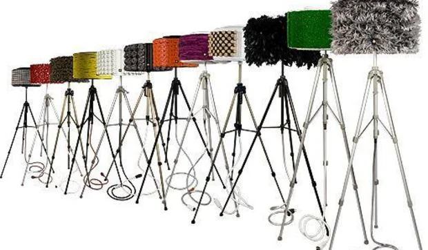 Tambores de lavadoras convertidos en lámparas