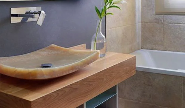 Un baño de estilo etno-chic