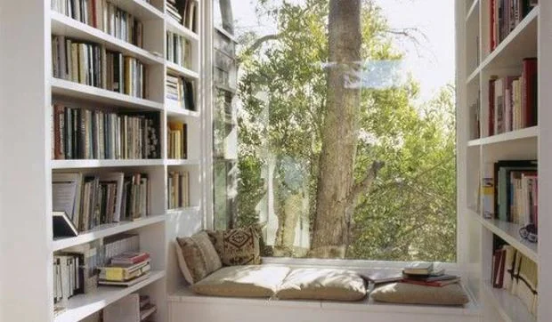 Un rincón de lectura con vistas