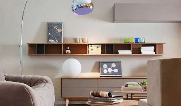 Un salón de inspiración retro pero actual