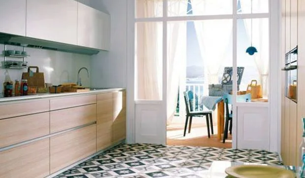 Cocina estilo vintage cálida y acogedora