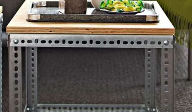 Mesa auxiliar de estilo industrial hecha con tus propias manos