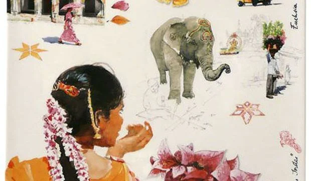 Vajilla postal de las Indias